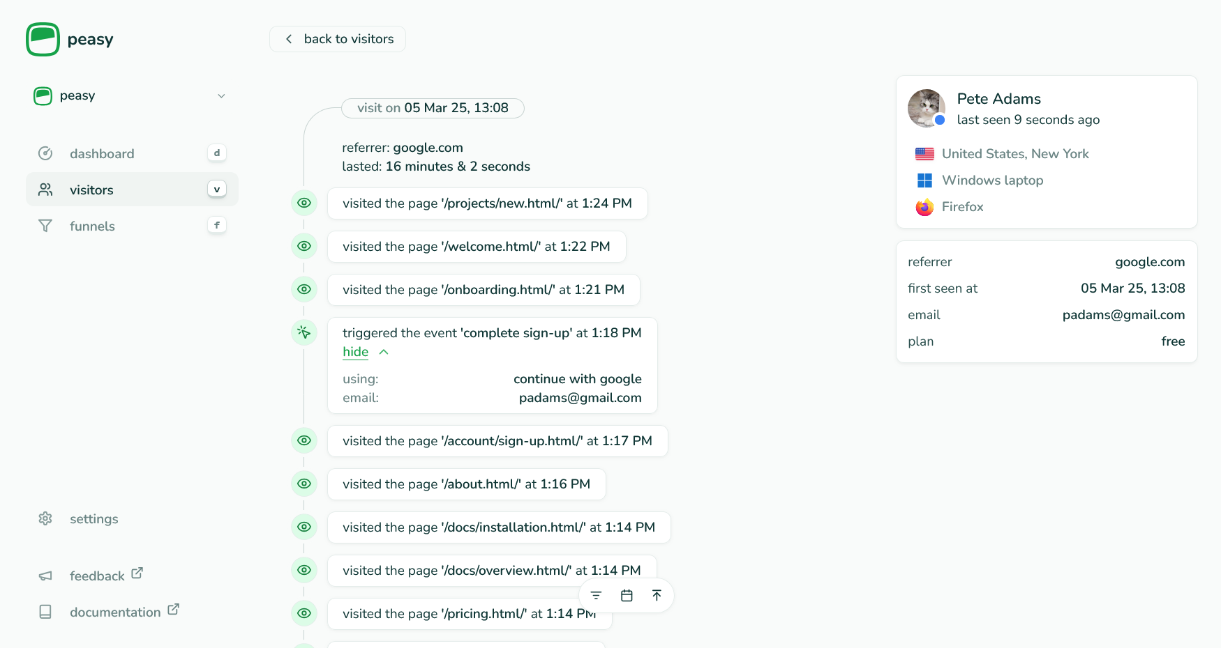 Profiles Screenshot